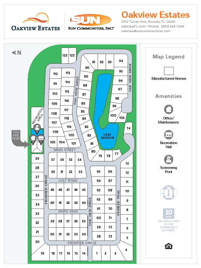 55+ Manufactured Homes in Arcadia, Florida Oakview Estates